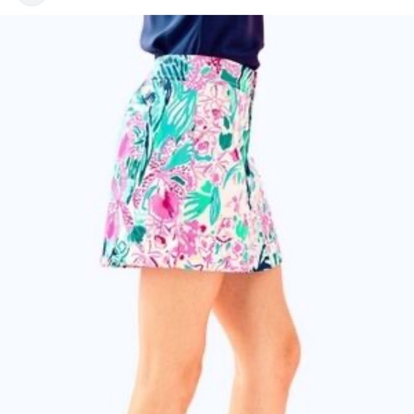 Lilly Pulitzer Nicki Skort Via Flora - 14 - Picture 2 of 11